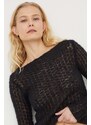 Вълнен пуловер Won Hundred дамски в черно от лека материя 2689-11081