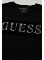 T-Shirt Ss Bsc Guess Velvet Logo Tee M4RI70K9RM1 jblk jet black a996