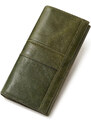 Дамски портфейл Delis, Azura PT1211, естествена кожа, зелен