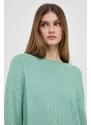 Пуловер Boss Orange дамски в зелено от лека материя 50502868