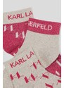 Чорапи Karl Lagerfeld (3 броя) в розово