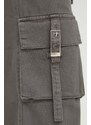 Панталон Gestuz в сиво с широка каройка, висока талия 10908720