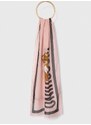 Шал с коприна Moschino в розово с десен M5772 50223