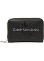 CALVIN KLEIN Портфейл Sculpted Med Z/A Mono Wallet K60K607229 0GL black/metallic logo