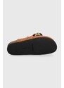 Кожени чехли JW Anderson Chain Loafer в кафяво ANW35004E