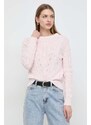 Пуловер Guess ELLE дамски в розово W4RR15 Z3C30