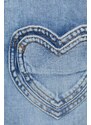 Дънково яке Moschino Jeans в синьо преходен модел с уголемена кройка