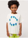 Детска памучна тениска Bobo Choses в бяло с принт