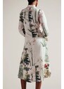 TED BAKER Рокля Ttayla Long Sleeve Belted Midi Shirt Dress 272770 ivory