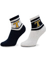 Комплект 2 чифта дълги чорапи дамски Tommy Jeans 701228093 Navy