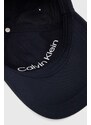 Шапка с козирка Calvin Klein в тъмносиньо с изчистен дизайн K50K511762
