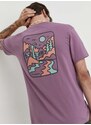 Памучна тениска Billabong X ADVENTURE DIVISION в лилаво с принт