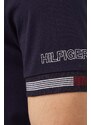 Памучна тениска Tommy Hilfiger в тъмносиньо с принт MW0MW34430