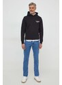 Риза Calvin Klein Jeans мъжка в бежово с кройка по тялото класическа яка J30J324614