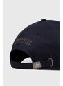 Памучна шапка с козирка Aeronautica Militare в тъмносиньо с апликация