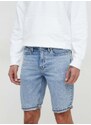 Дънков къс панталон Calvin Klein Jeans в синьо J30J324873
