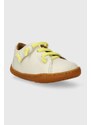 Детски половинки обувки от кожа Camper в бяло