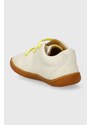 Детски половинки обувки от кожа Camper в бяло