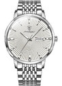 Мъжки часовник Poedagar CS1412, неръждаема стомана, сребрист, бял циферблат