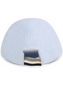 Детска памучна шапка с козирка BOSS в синьо с принт