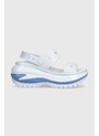Чехли Crocs Classic Mega Crush Sandal в синьо с платформа 207989