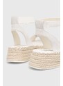 Сандали Calvin Klein Jeans SPORTY WEDGE ROPE SU CON в бяло с платформа YW0YW00977