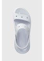 Чехли Crocs Classic Mega Crush Sandal в синьо с платформа 207989
