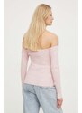Пуловер BA&SH OWAIS дамски в розово от лека материя 1E24OWAI