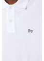 Памучна тениска с яка Woolrich Classic American Polo в бяло с изчистен дизайн CFWOPO0062MRUT2555