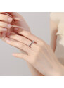 DELIS Сребърен пръстен, JW891, дизайн на сърце, с родиево покритие
