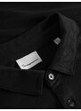 Knowledge Cotton Apparel KnowledgeCotton Apparel Linen Polo — Black Jet