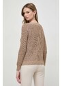 Пуловер Marella дамски в бежово от лека материя 2413361225200