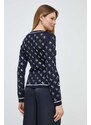 Пуловер Guess ROSIE дамски в тъмносиньо от лека материя W4GR07 Z3D60
