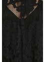 Памучна рокля Herskind Meyer в черно среднодълга с уголемена кройка 5179129