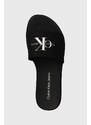 Чехли Calvin Klein Jeans FLATFORM SANDAL MET в черно с платформа YW0YW01036