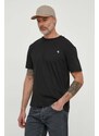 Памучна тениска Calvin Klein Jeans в черно с принт J30J325699
