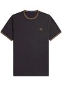 FRED PERRY T-Shirt M1588-Q124 u93 anchor grey/warm stone/dark caramel