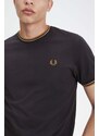 FRED PERRY T-Shirt M1588-Q124 u93 anchor grey/warm stone/dark caramel