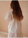 Детска памучна блуза Konges Sløjd в бяло с изчистен дизайн