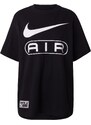 Nike Sportswear Свободна дамска риза 'Air' черно / бяло