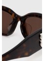 Слънчеви очила Balenciaga в кафяво BB0324SK