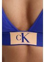 Горнище на бански Calvin Klein в синьо с леко подплатени чашки KW0KW02451