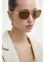 Слънчеви очила Balenciaga в златисто BB0337SK