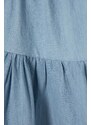 Детска памучна рокля zippy в синьо къса разкроена