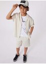Детска риза Karl Lagerfeld в бежово