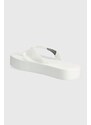 Джапанки Calvin Klein Jeans FLATFORM FLIPFLOP JELLY в бяло с равна подметка YW0YW01398
