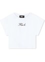 Детска тениска Karl Lagerfeld в бяло