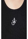 Памучен топ JW Anderson Anchor Embroidery Tank Top в черно JO0205.PG1512.999