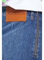 Дънкова пола JW Anderson Twisted Mini Skirt в синьо къса разкроена DK0020.PG1499.804