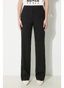 Вълнен панталон JW Anderson Front Pocket Straight Trousers в черно със стандартна кройка, със стандартна талия TR0332.PG1321.999